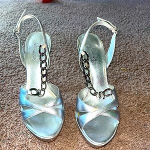 JLO silver heels 7